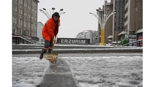 Erzurum gne kar ile uyand