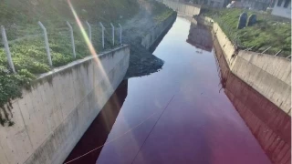 Esenyurt'ta derenin rengi krmzya dnd