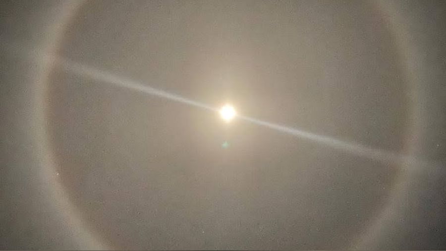 Hatay'da 'Ay halkası' görüntülendi