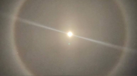 Hatay'da 'Ay halkası' görüntülendi