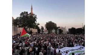 stanbul'da "Gazze'ye Umut I Ol" yry: Binlerce kii Ayasofya Camii'ne yrd