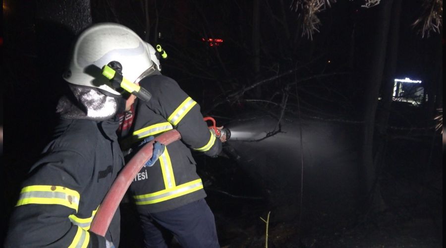 K�r�kkale �l �zel �daresi bah�esinde yang�n