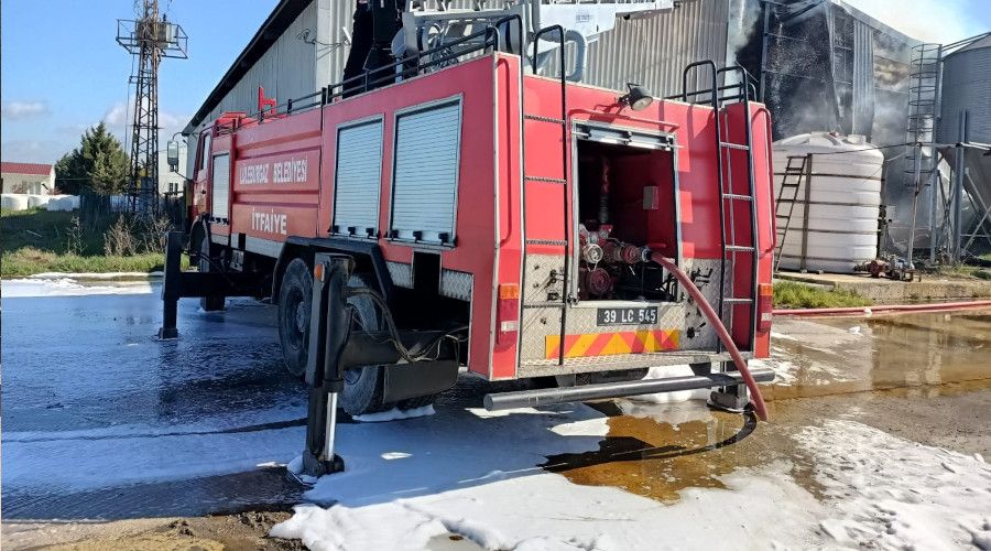 Kırklareli'nde hayvan çiftliğinde yangın