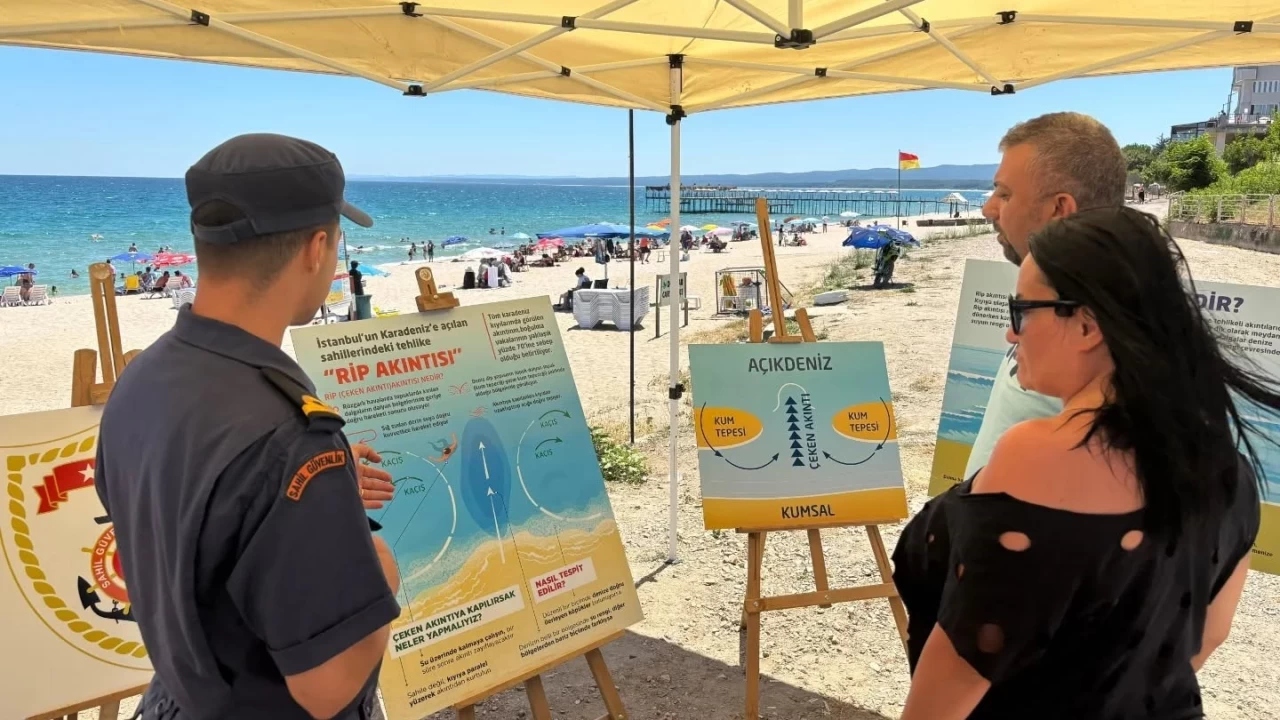 K�rklareli'nde Sahil G�venlikten 'rip ak�nt�s�' uyar�s�