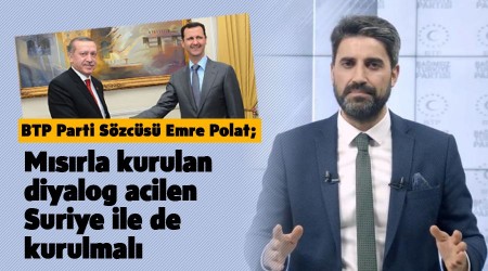 Msrla kurulan diyalog acilen Suriye ile de kurulmal