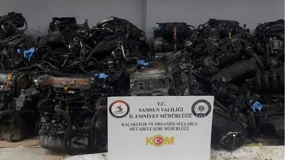 Samsun'da 5 milyonluk ka�ak motor operasyonu