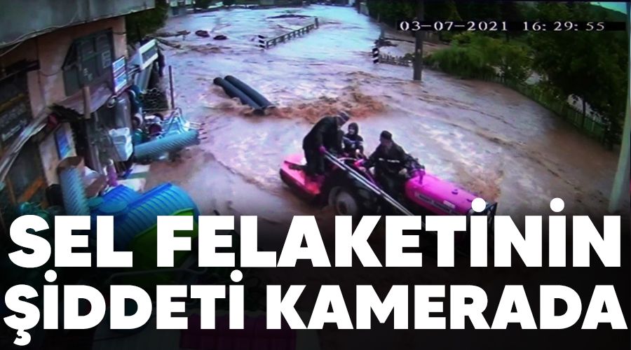 Sel felaketinin �iddeti kamerada