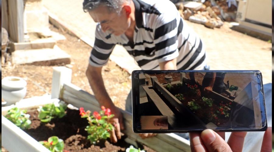 Tam kapanmada görüntülü mezarlık hizmetleri