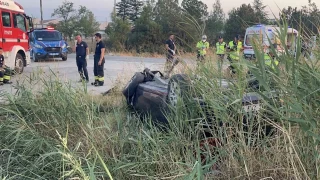 Tekirda'da otomobil takla att: 2 l