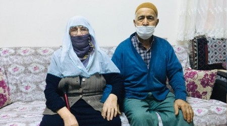 80'lik çift korona virüsü birlikte yendi