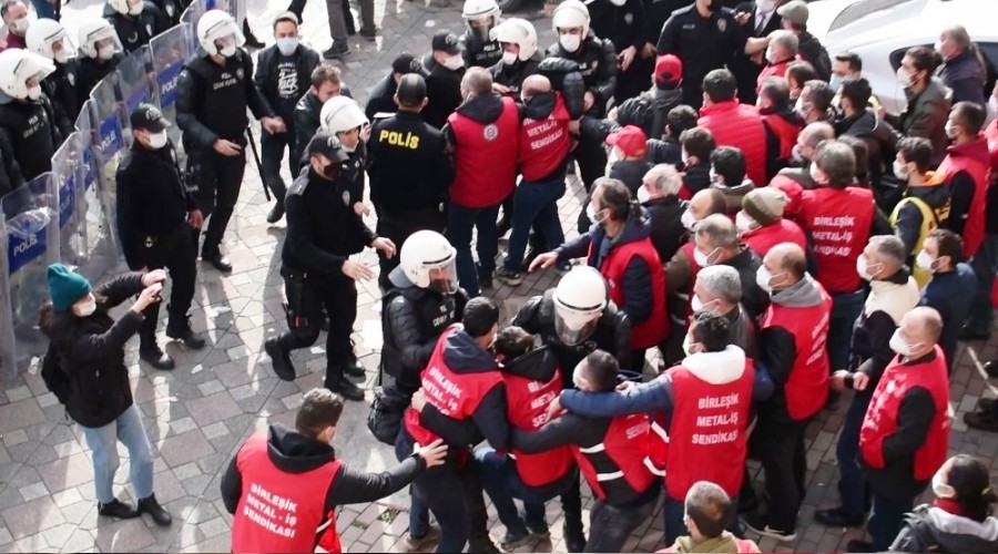 Ankara'ya yürümek isteyen işçiler gözaltına alındı