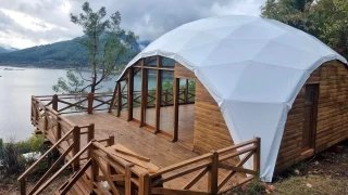 Doğa ile iç içe 'Glamping' alanları