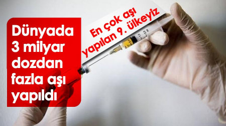 Dünyada 3 milyar dozdan fazla aşı yapıldı