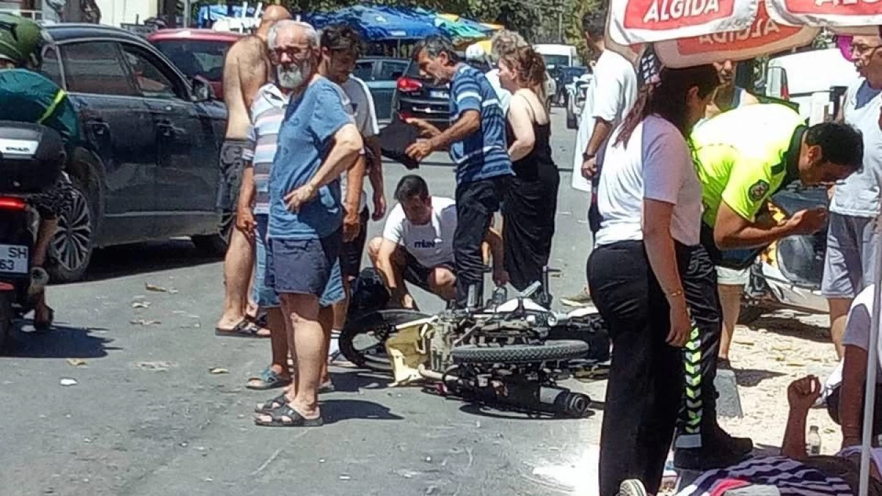 Erdek'te motosikletler �arp��t�: 2 yaral�