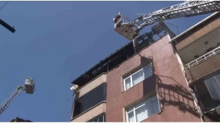 Gaziosmanpaa'da 4 katl binada yangn kt