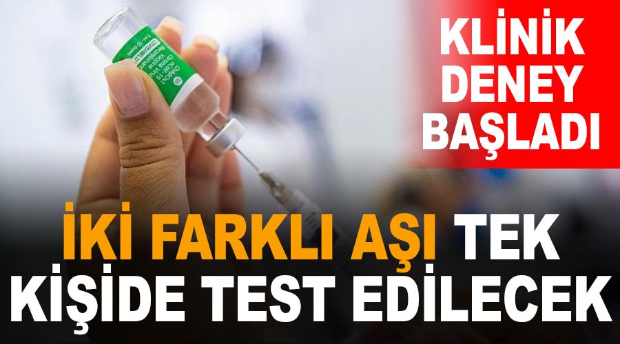 İki farklı aşı tek kişide test edilecek