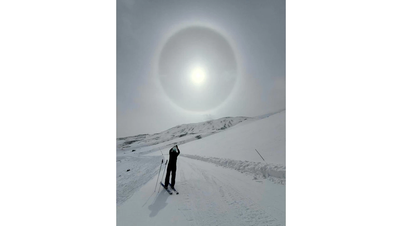 Işık halkası 'halo', Erciyes'te görüntülendi