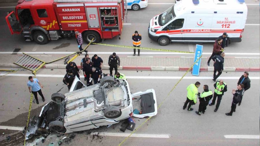 Karaman'da hafif ticari ara� alt ge�ide d��t�: 2 �l�, 1 yaral�