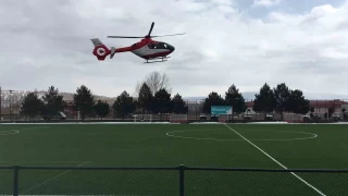 Sivas'ta amatör maça helikopter arası