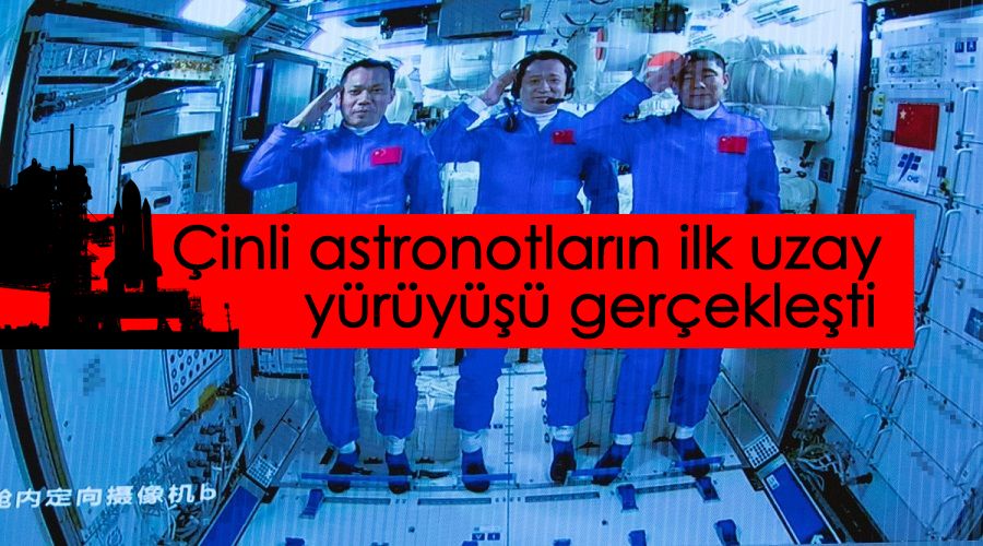 Tarihi an: �inli astronotlar�n ilk uzay y�r�y��� ger�ekle�ti