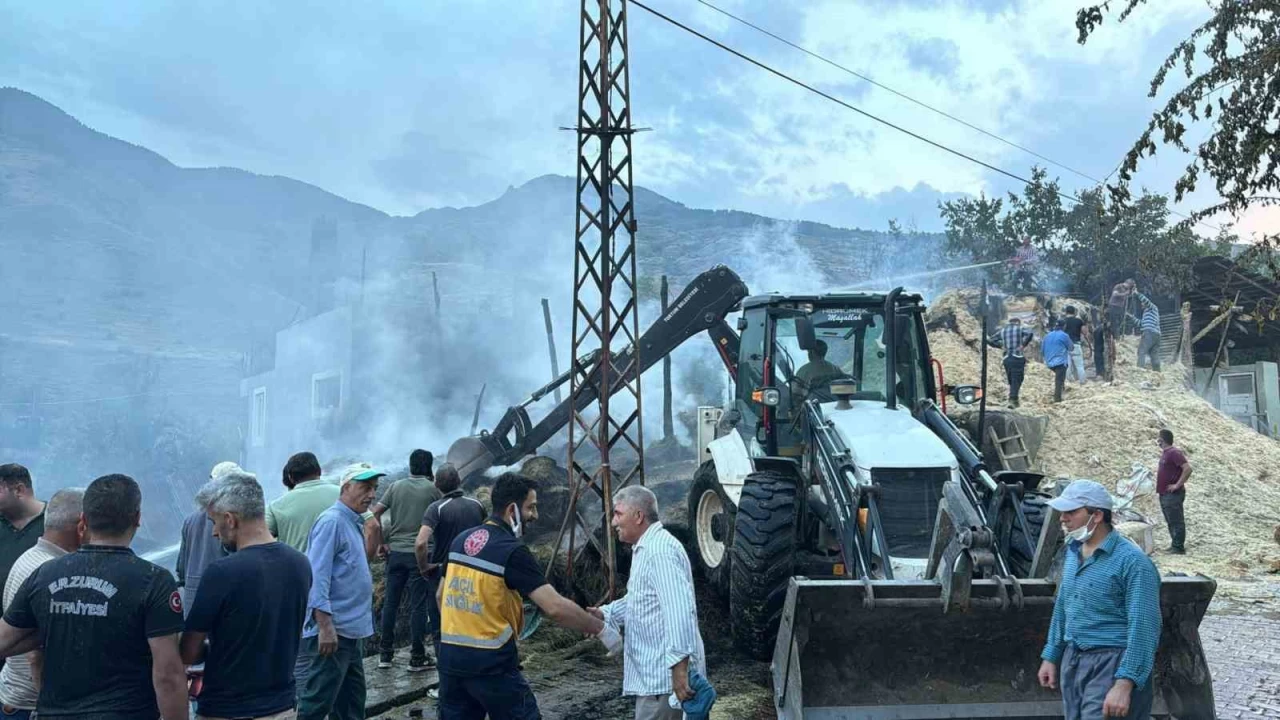 Tortum'da yang�n pani�i