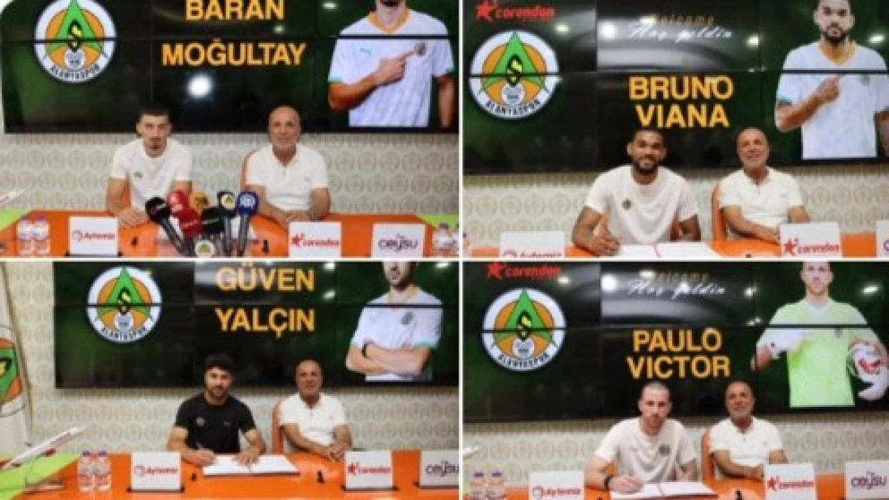 Alanyaspor'da 4 transfer i�in imza t�reni