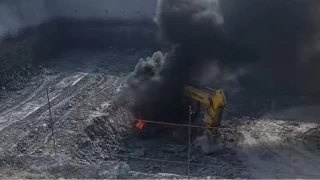 Arnavutky'de i makinesi alev alev yand