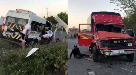 Çatalca'da feci kaza: 2'si ağır 8 yaralı