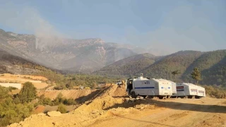 Hatay'da yangınla mücadele 14. saatte devam ediyor