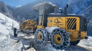 Rize'de 206 k�y yolu kar nedeniyle ula��ma kapand�