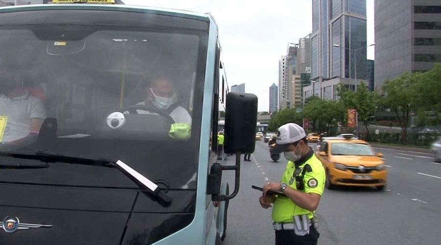 Toplu taşıma araçlarında korona virüs denetimi