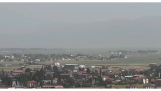 Yksekova'nn dalar toz bulutu altnda kald