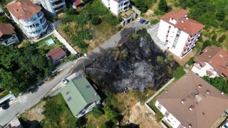 Binalarn arasndaki yangn korkuttu