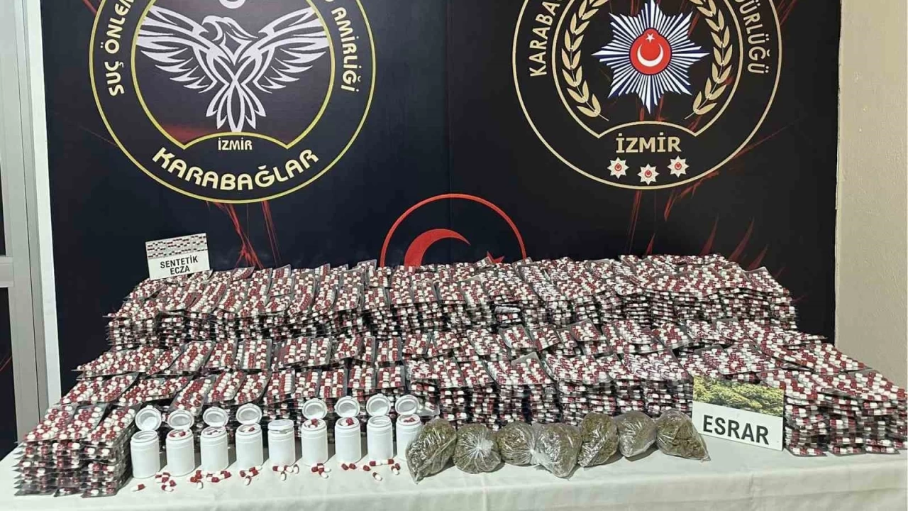 zmir'de 33 bin adet sentetik hap ele geirildi