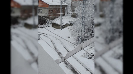 Karla birlikte kartpostallık görüntüler oraya çıktı