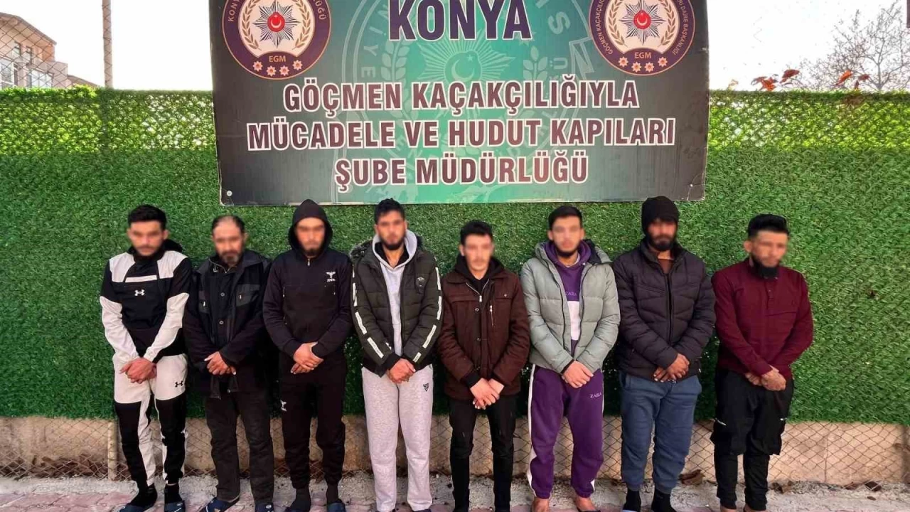 Konya'da 13 d�zensiz g��men yakaland�
