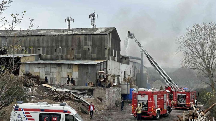 Pendik'te �inko ve kaplama fabrikas� alevlere teslim oldu