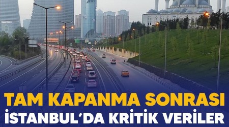 Tam kapanma sonrası İstanbul'da kritik veriler