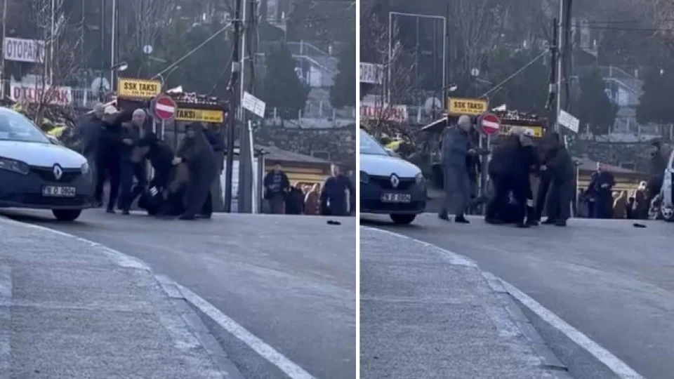 Trafikte tekme tokat yol verme kavgas�