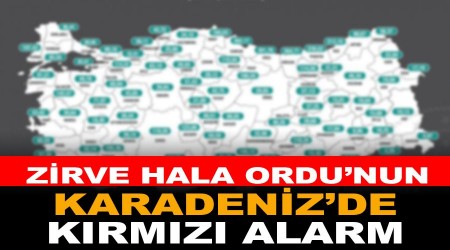 Zirve hala Ordu'nun, Karadeniz'de krmz alarm