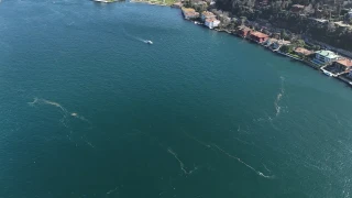 Boğaz’ı tehdit eden görüntüler kamerada