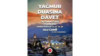 Bursa Mftl'nden yamur duasna davet