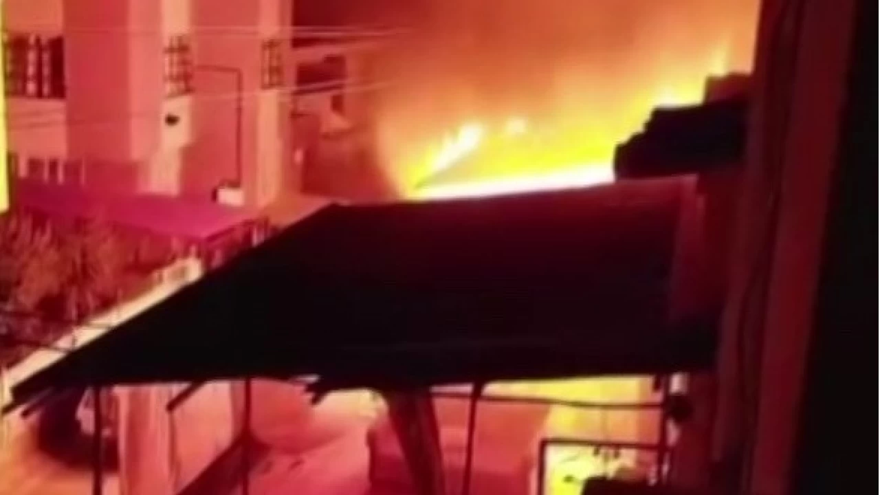 Gece yars kan yangnda aile cann zor kurtard