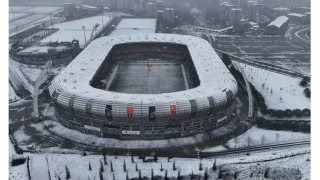 Karla kaplanan Ba�ak�ehir havadan g�r�nt�lendi