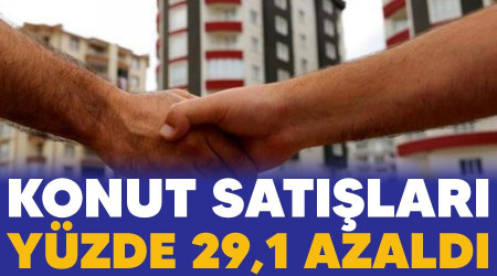 Konut satışları yüzde 29,1 azaldı