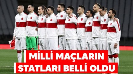 Milli maçların statları belli oldu