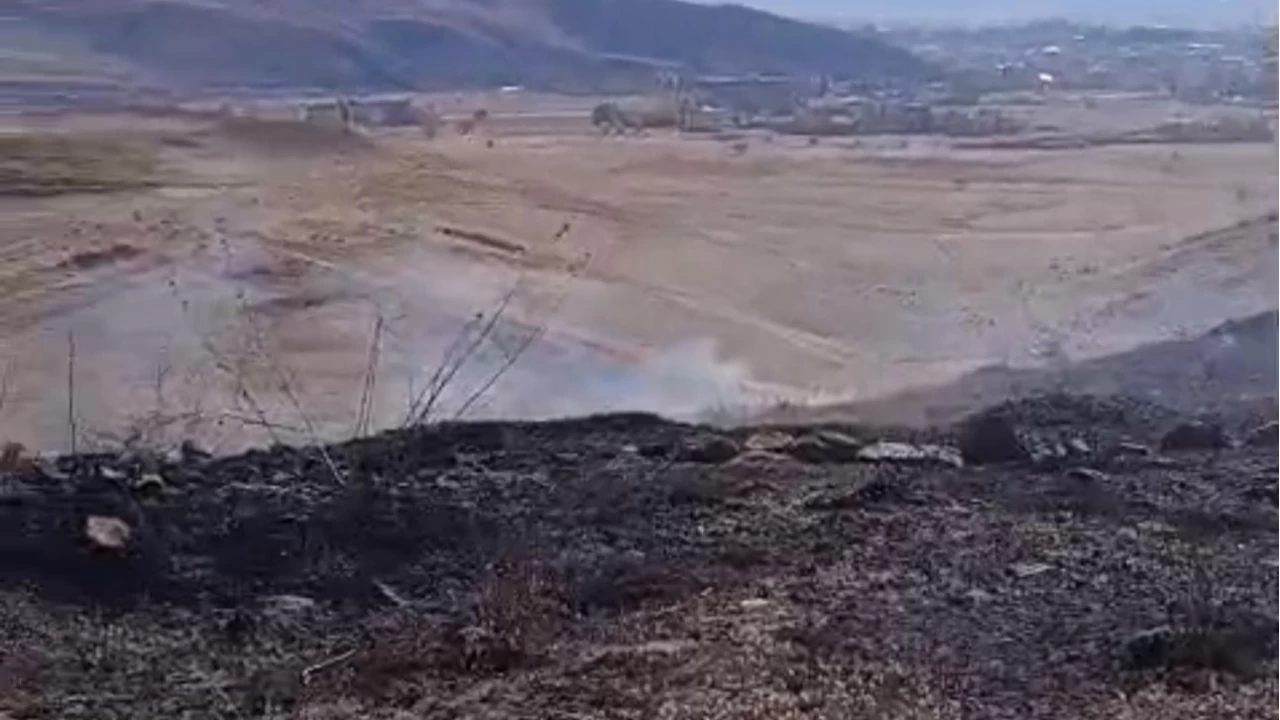 Yüksekova'da anız yangını kontrol altına alındı