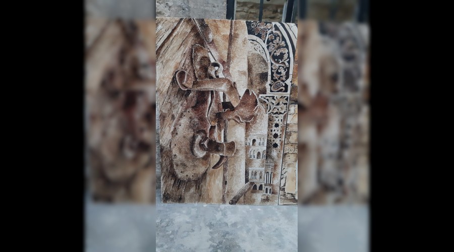 Ziftten tablolar hayran b�rak�yor