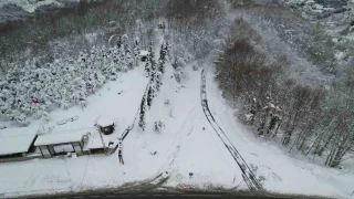 Zonguldak'ta beyaz g�zellik havadan g�r�nt�lendi