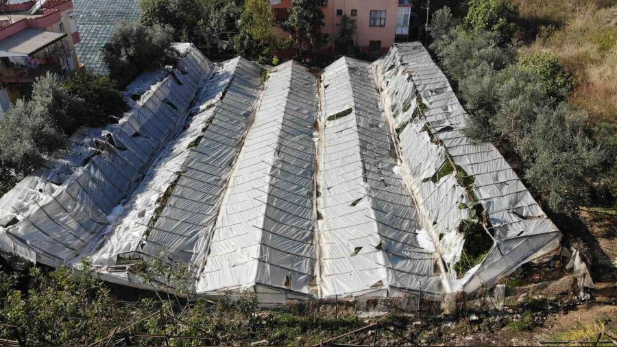 Alanya'da dolu yağışı seralarda hasara yol açtı
